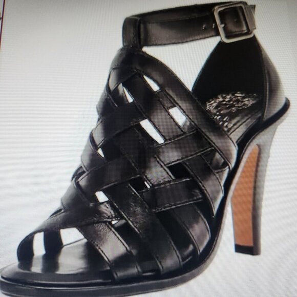 Vince Camuto Women's Vince Camuto Frelly Cone Heel City Sandals, Black Size 10 - Picture 1 of 12
